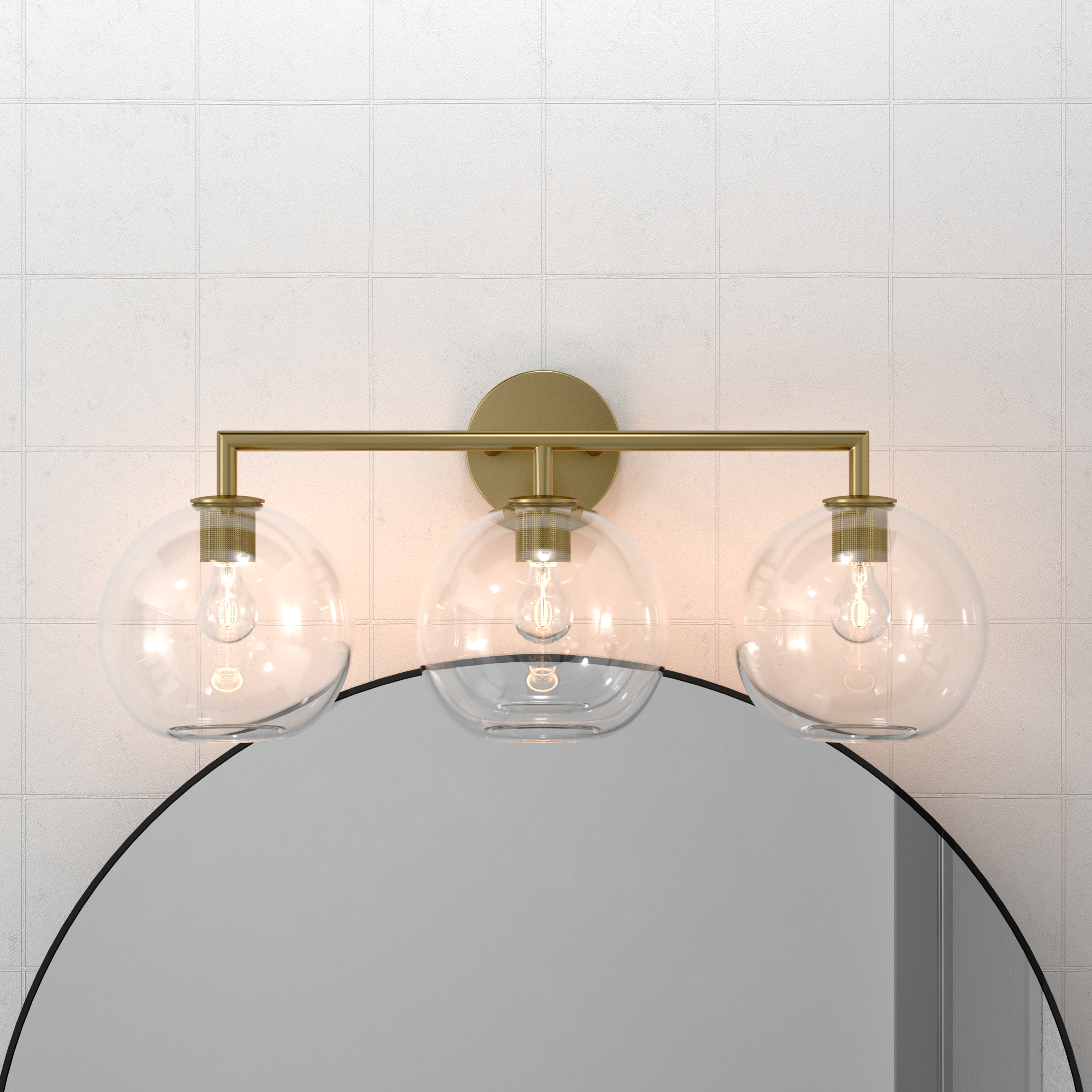 Fernando 3-Light Globe Glass Vanity Sconce