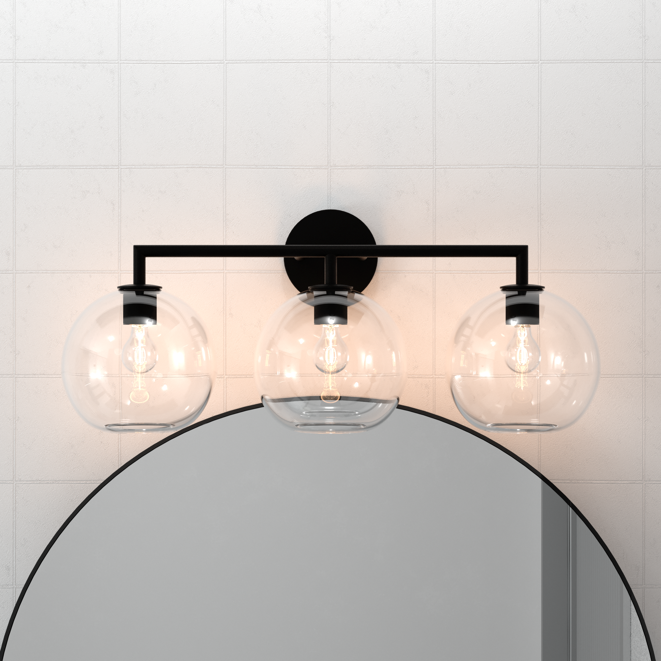 Fernando 3-Light Globe Glass Vanity Sconce