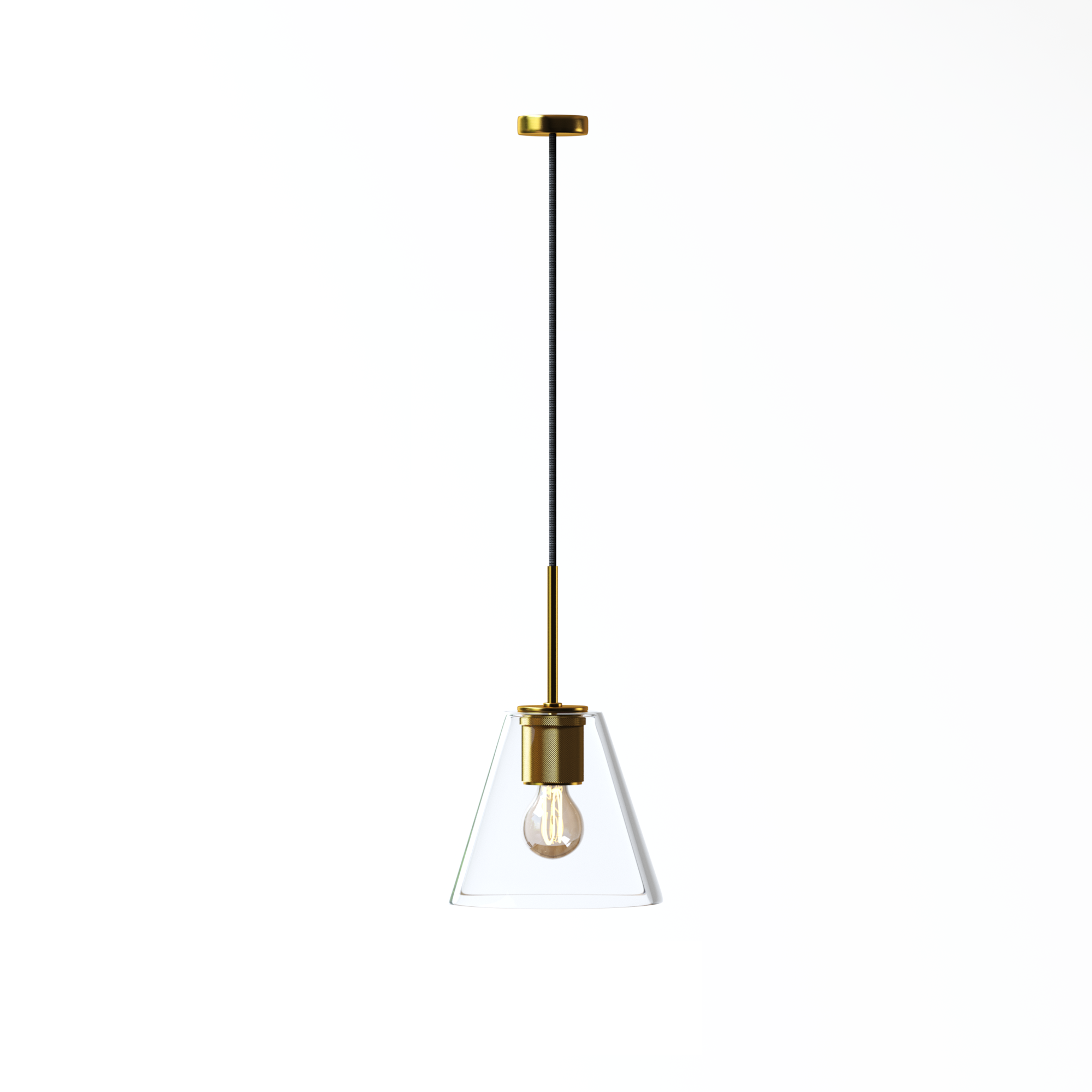 Fernando 1-Light Cone Glass Pendant