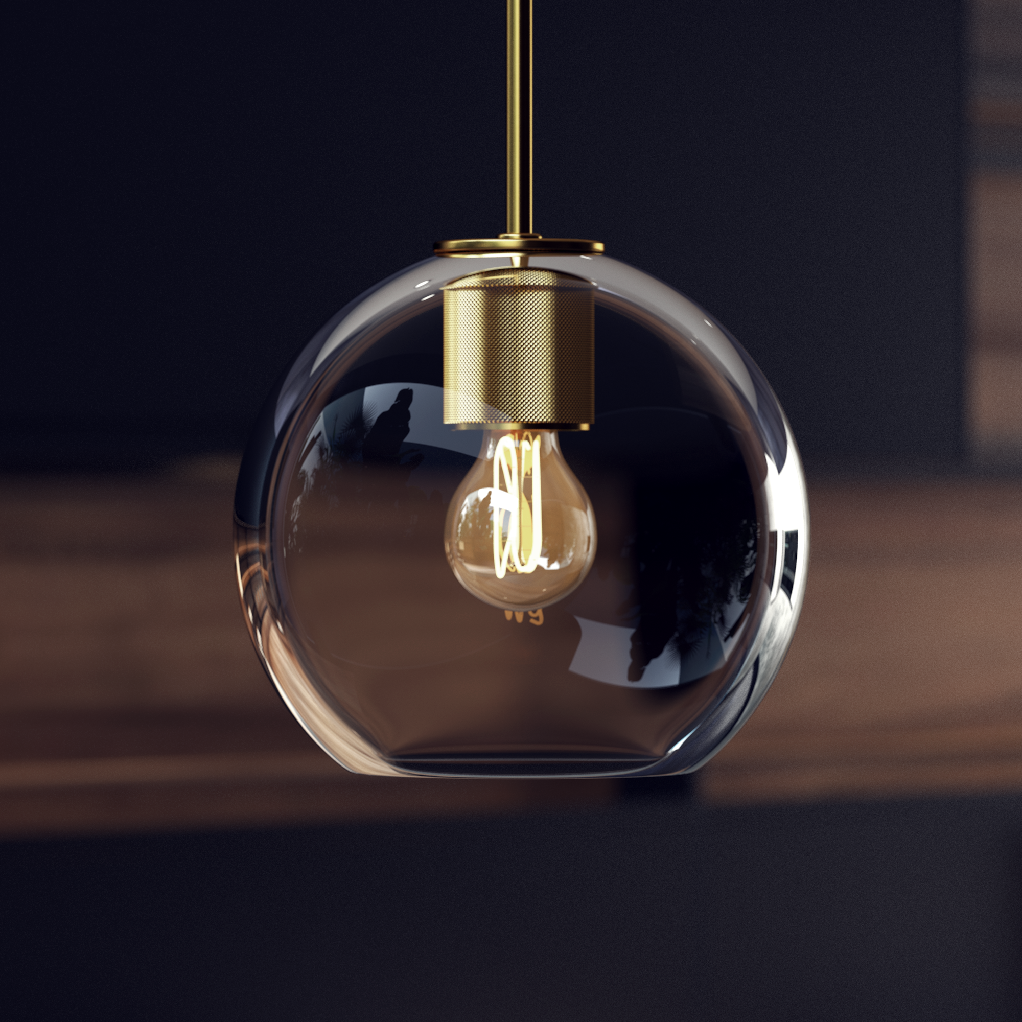 Fernando 1-Light Globe Glass Pendant